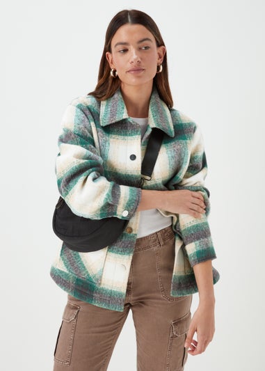 Green Check Shacket