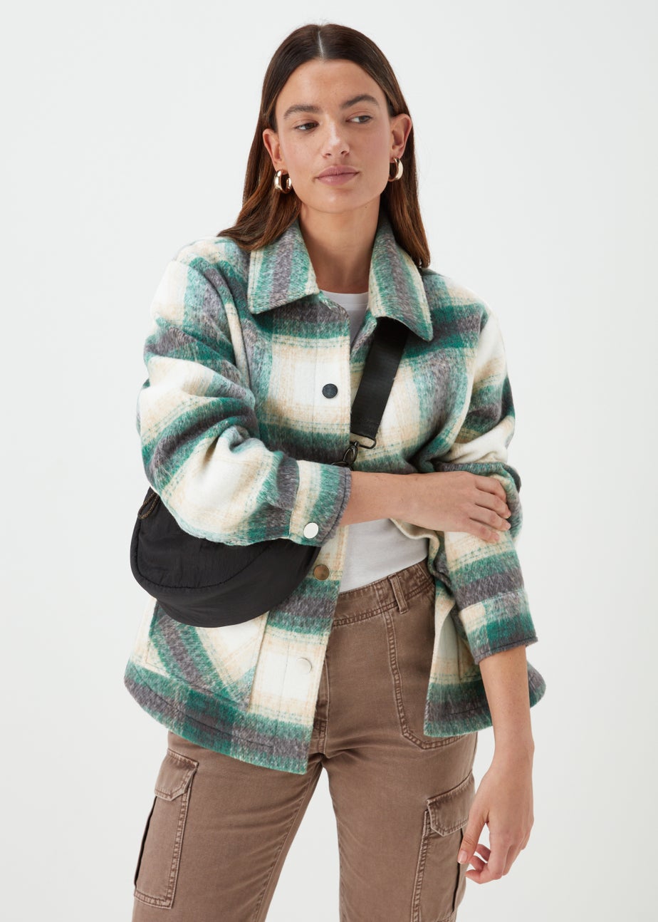 Green Check Shacket