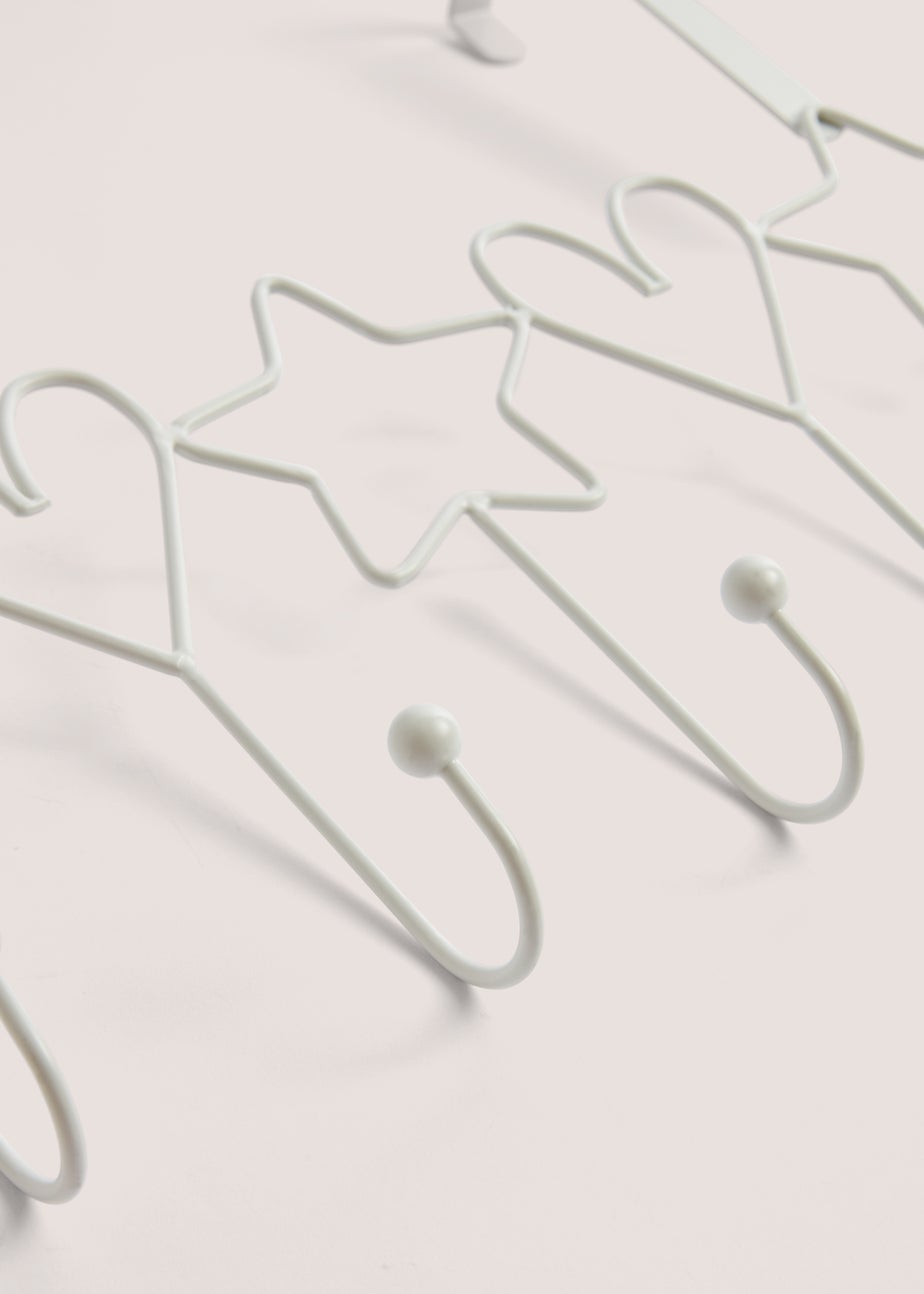White Heart & Star Hooks (40cm x 29cm x 7cm)