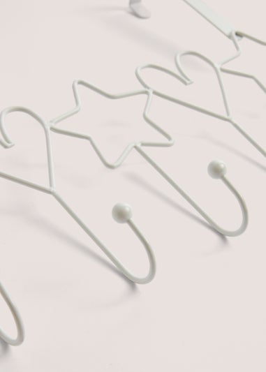 White Heart & Star Hooks (40cm x 29cm x 7cm)