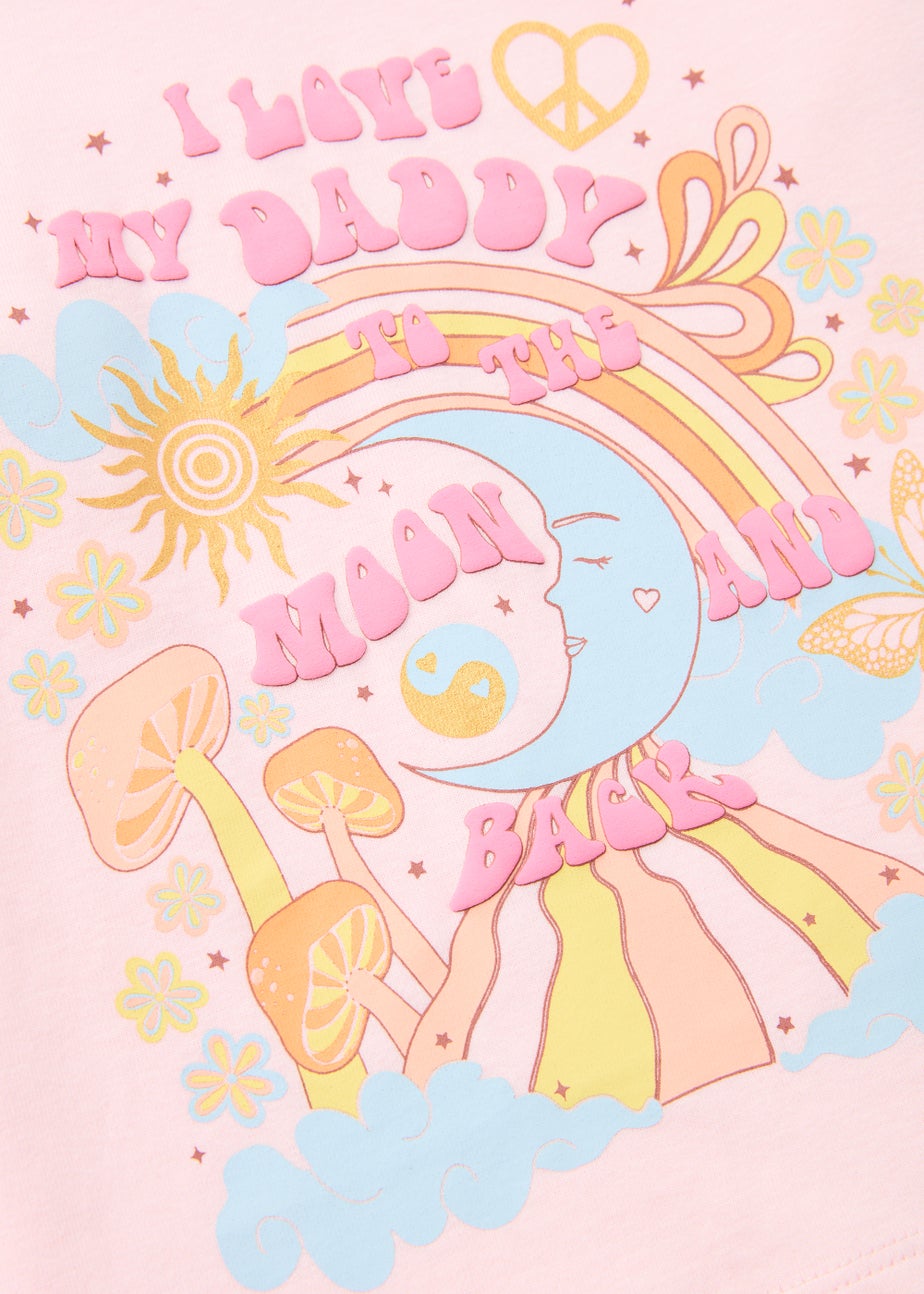 Girls Pink Daddy Long Sleeve T-Shirt (9mths-6yrs)