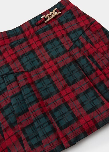 Girls Multicoloured Check Kilt Skirt (4-13yrs)
