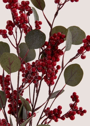 Berries in Gold Vase (27cm x 55cm)