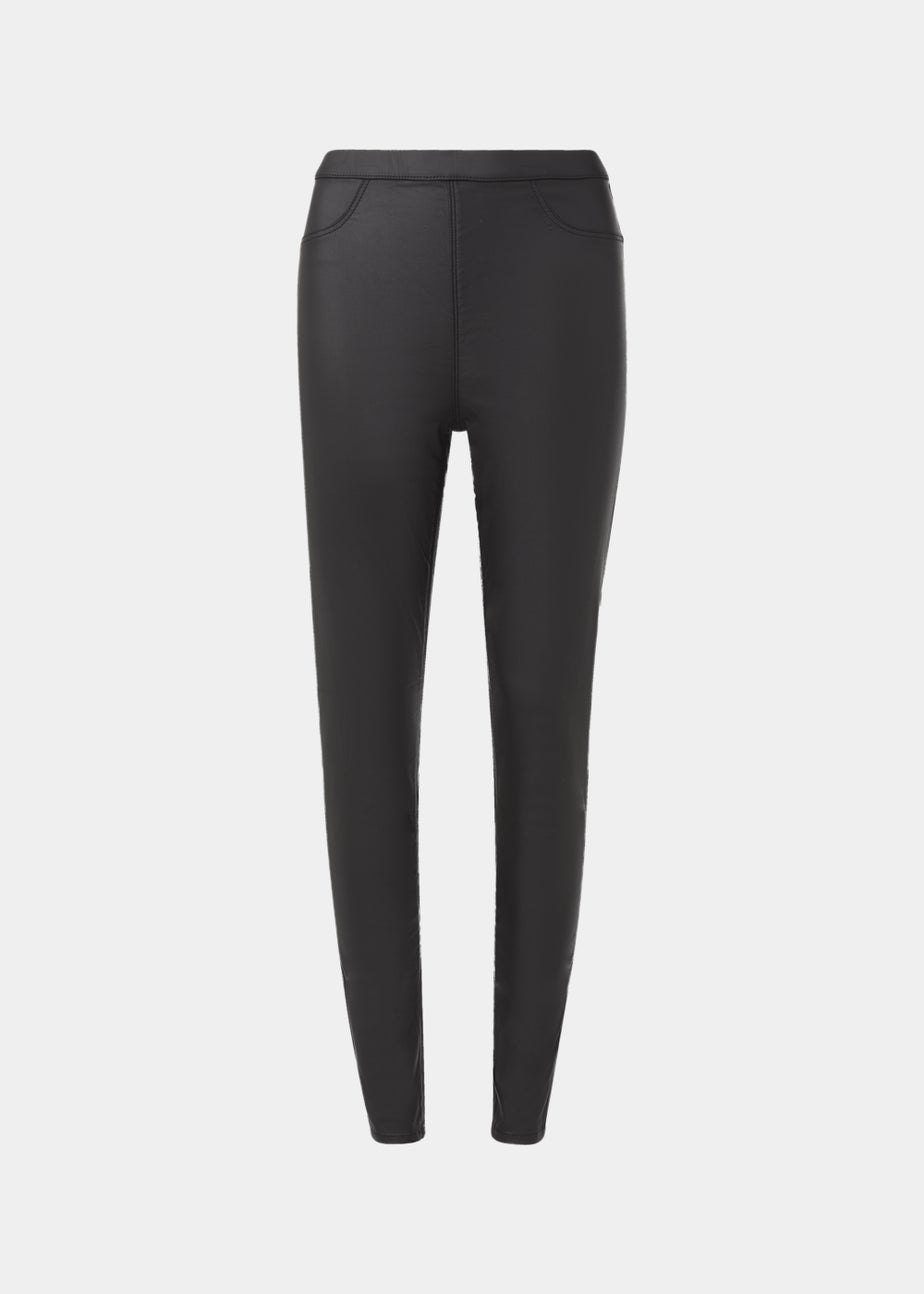 Papaya Petite Rosie Black Coated Jeggings