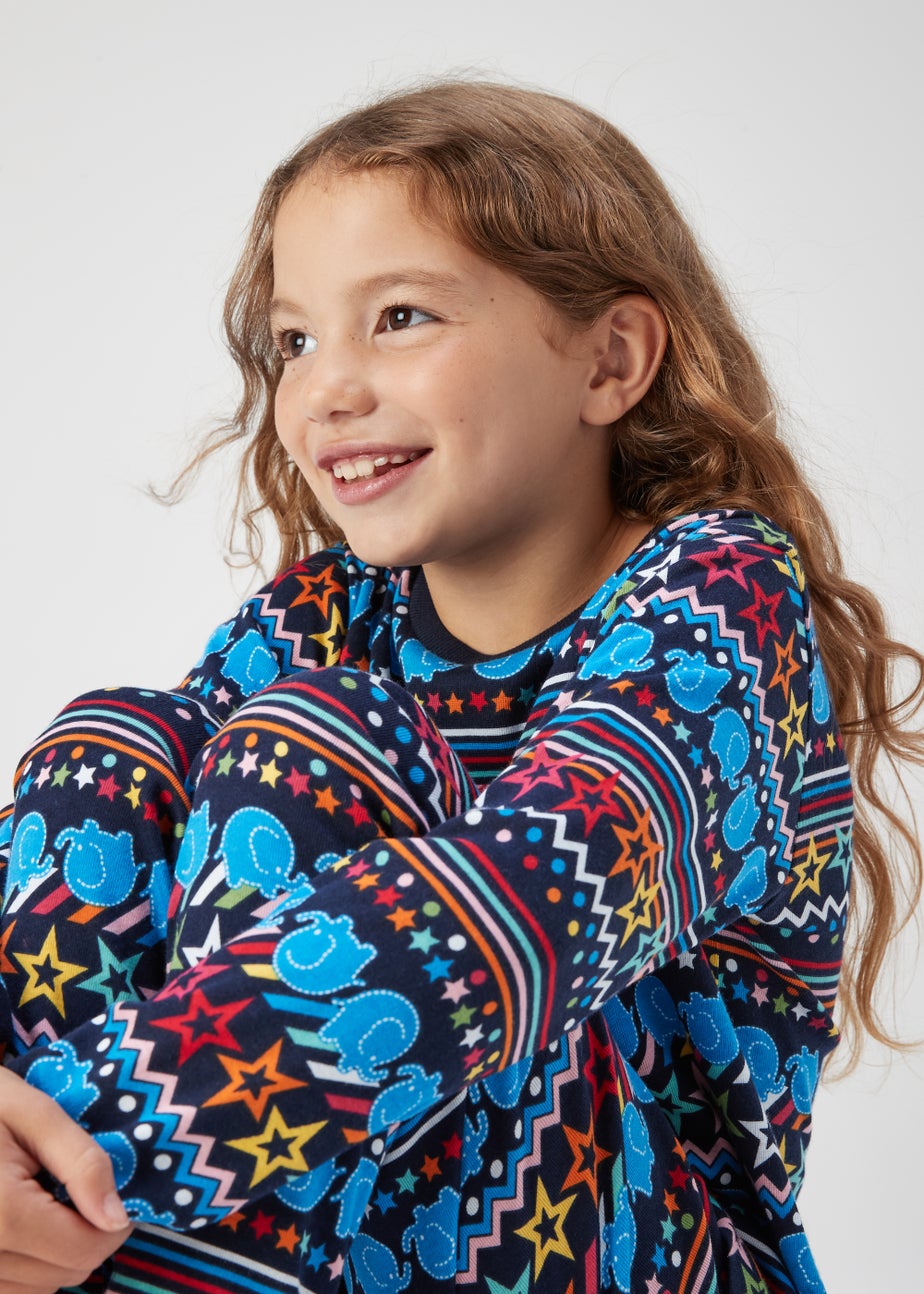 Kids Alder Hey Navy Jersey Pyjama Set (9mths-23mths)