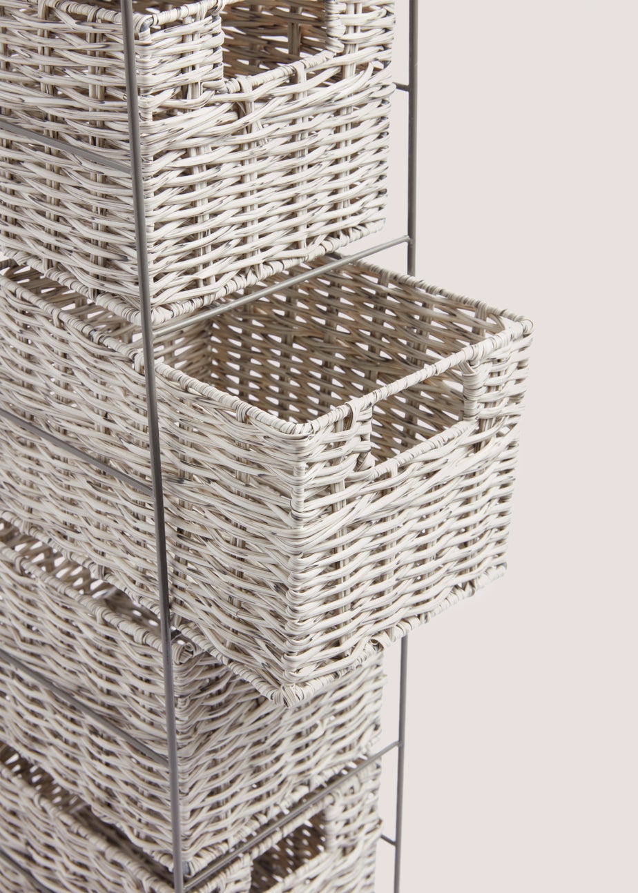 Grey Woven Plastic Drawers