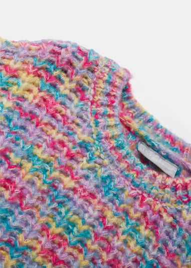 Girls Multicoloured Twisted Yarn Jumper (4-13yrs)
