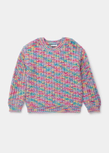 Girls Multicoloured Twisted Yarn Jumper (4-13yrs)