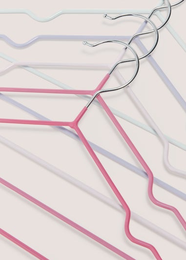 Kids 5 Pack Pink Wire Hangers (39.5cm x 18cm x 5cm)