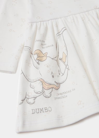 Baby White Disney Dumbo Dress & Headband Set (Newborn-12mths)