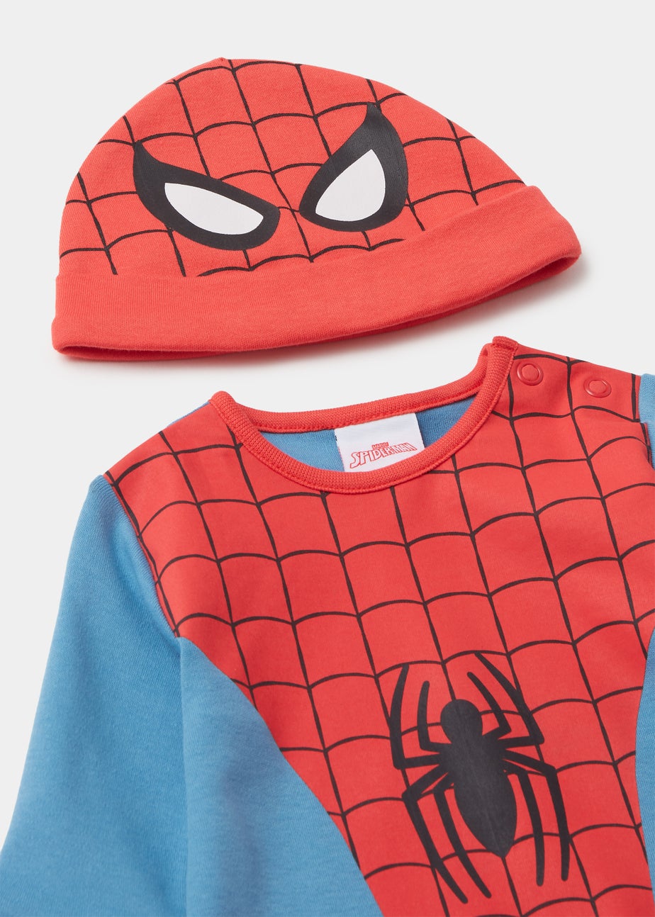 Baby Marvel Spider-Man Sleepsuit & Hat Set (Newborn-12mths)