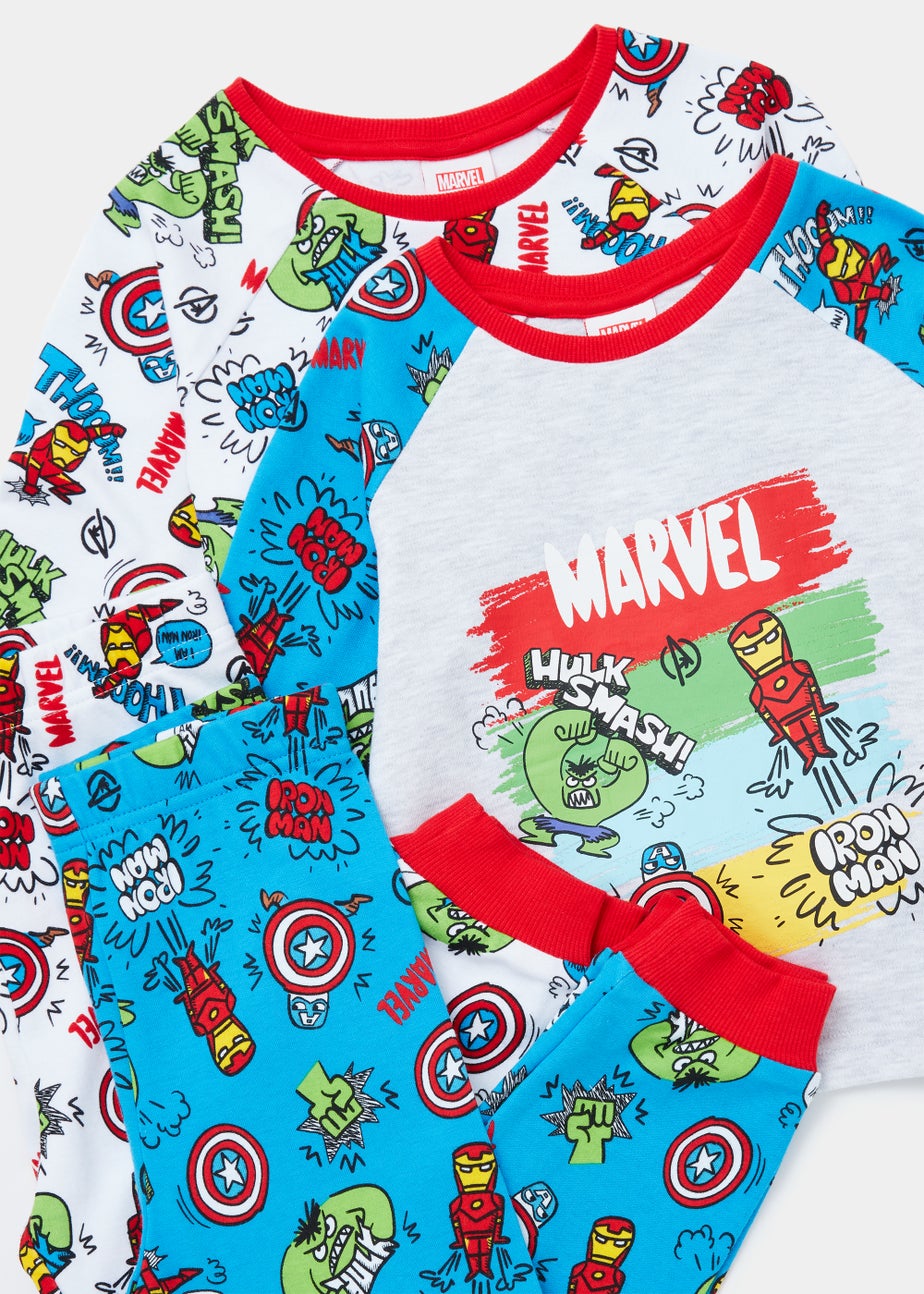 Kids Mini Me 2 Pack Marvel Pyjama Sets (12mths-6yrs)