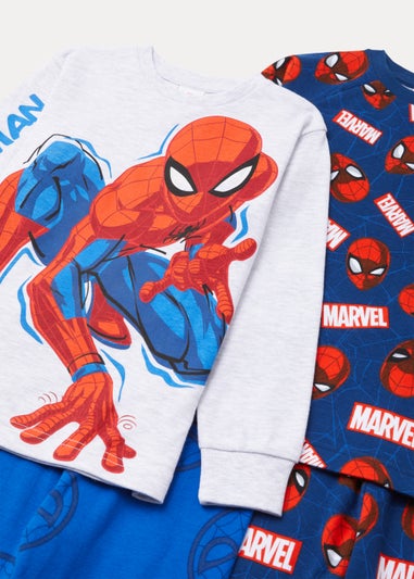 Kids 2 Pack Marvel Spider-Man Pyjama Sets (3-9yrs)