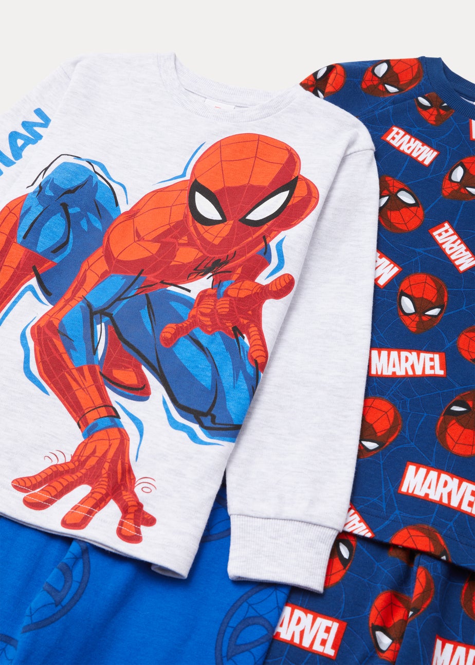 Kids 2 Pack Marvel Spider-Man Pyjama Sets (3-9yrs)