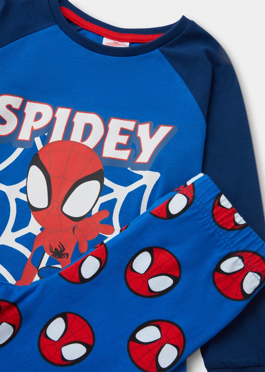 Kids Blue Marvel Spidey & Friends Pyjama Set (18mths-6yrs)