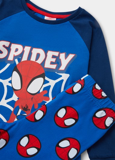 Kids Blue Marvel Spidey & Friends Pyjama Set (18mths-6yrs)