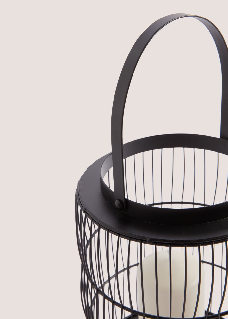 Black Wire Medium Lantern