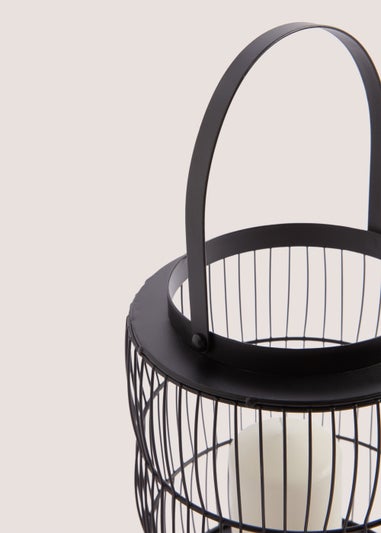 Black Wire Medium Lantern