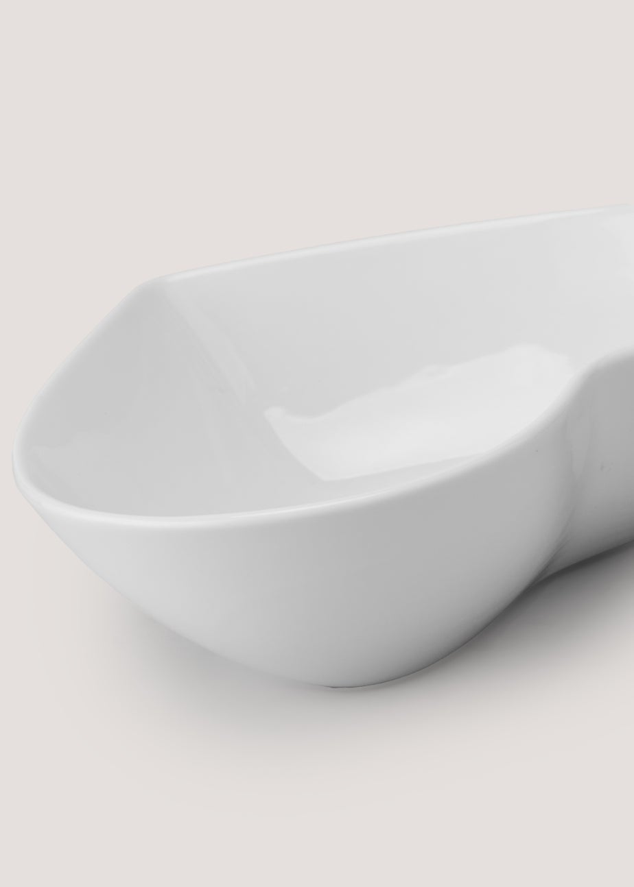 White Heart Shape Serving Dish (22cm x 19cm x 8cm)