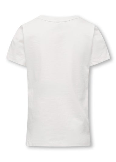 ONLY Girls White Slogan Top (5-14yrs)