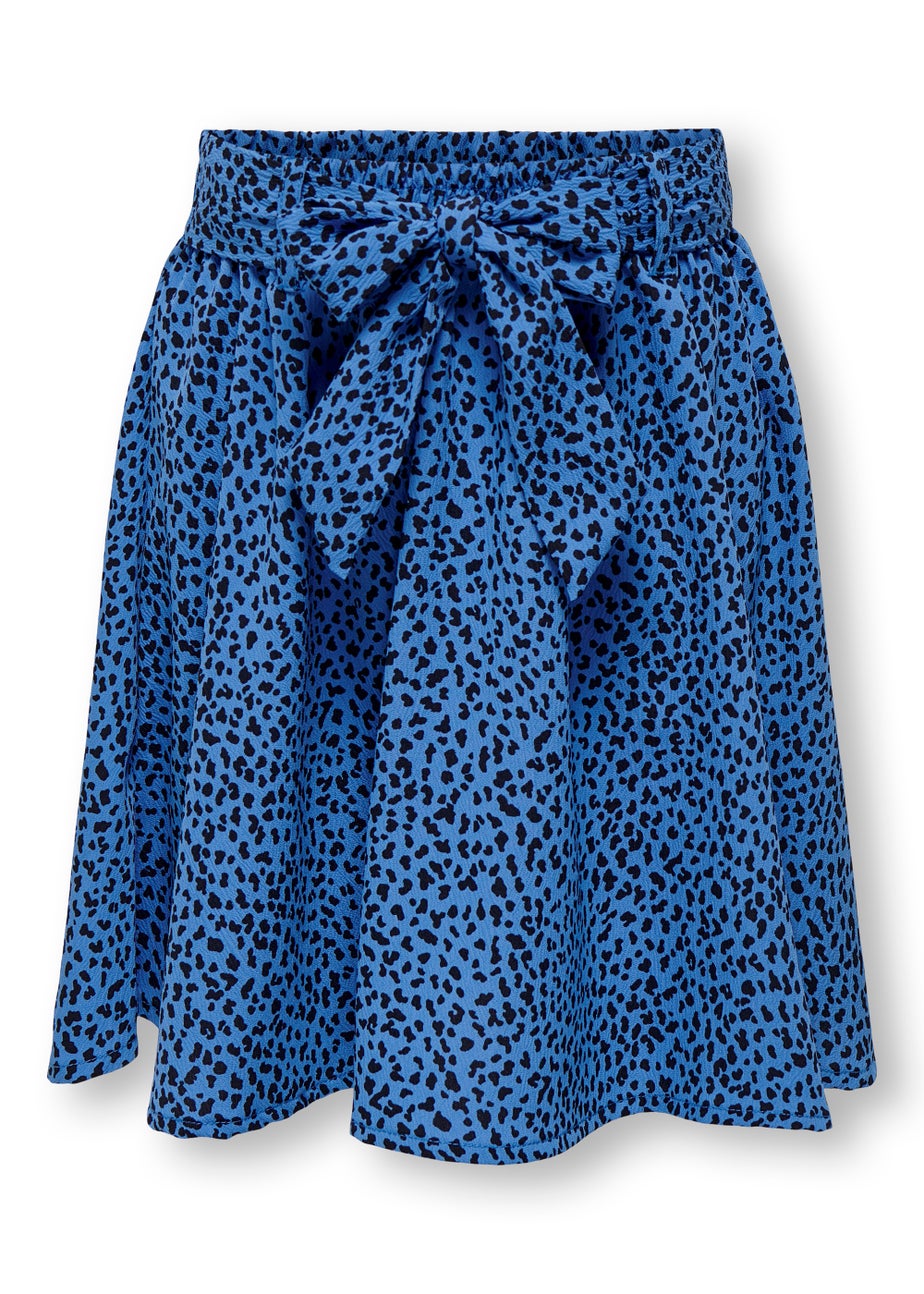 ONLY Girls Blue Print Skater Skirt (6-14yrs)