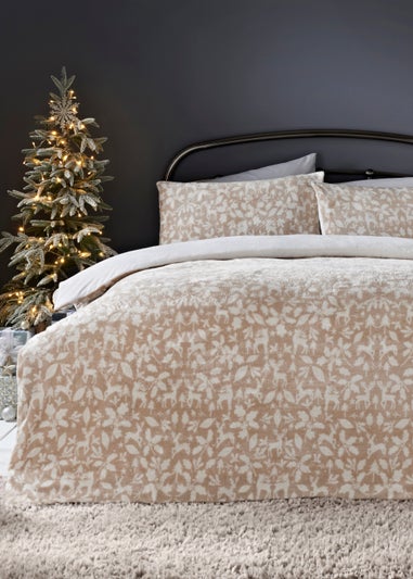 Natural Stag Fleece Duvet Cover