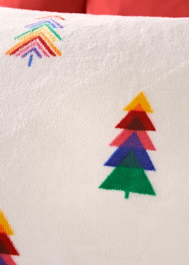 Multicoloured Rainbow Tree Fleece Duvet Cover