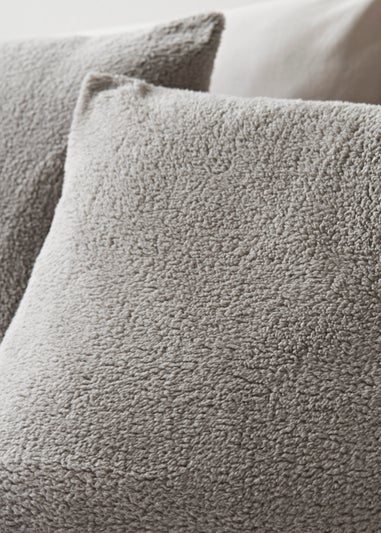 Grey Teddy Fleece Duvet Cover