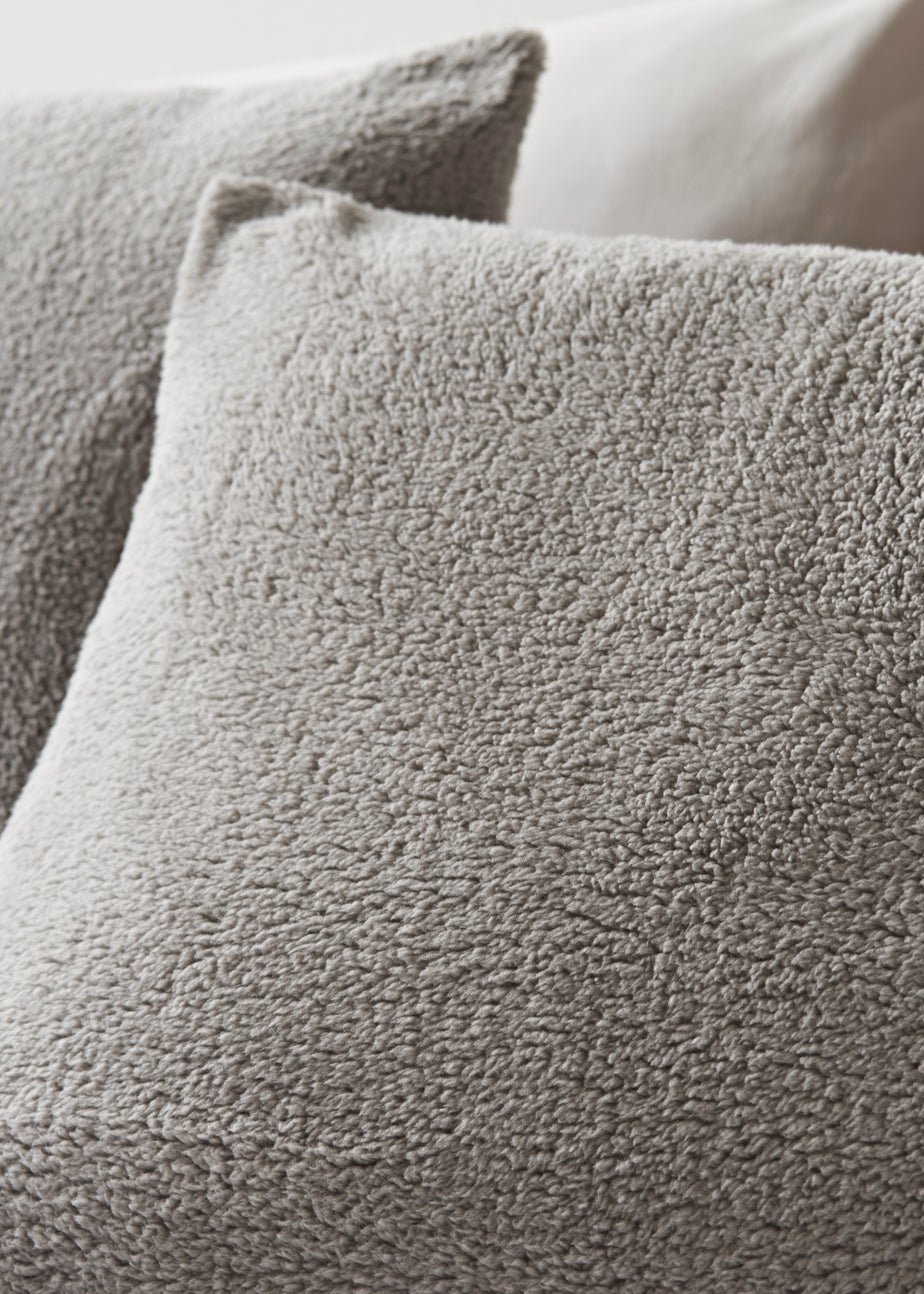 Grey Teddy Fleece Duvet Cover