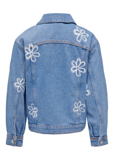 ONLY Kids Denim Floral Print Jacket (6-14yrs)