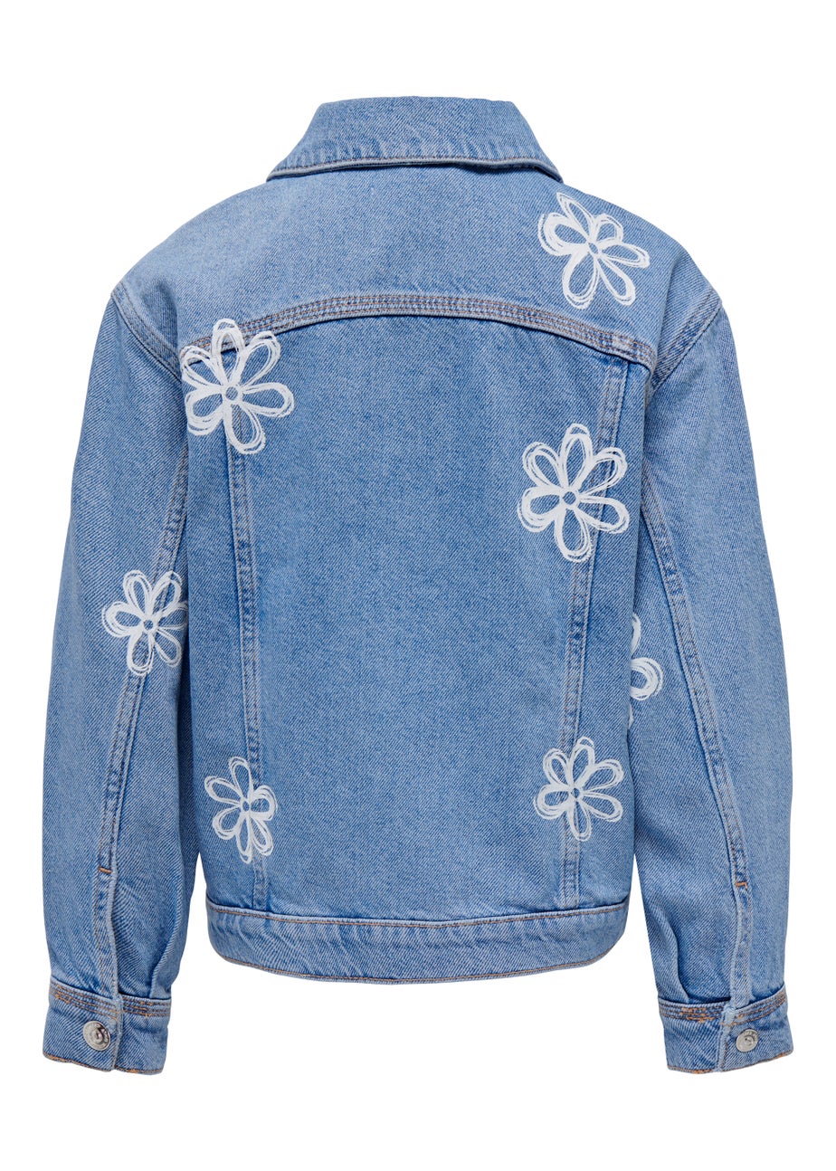 ONLY Kids Denim Floral Print Jacket (6-14yrs)