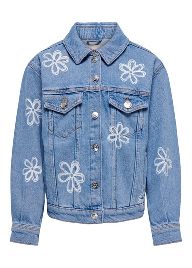 ONLY Kids Denim Floral Print Jacket (6-14yrs)