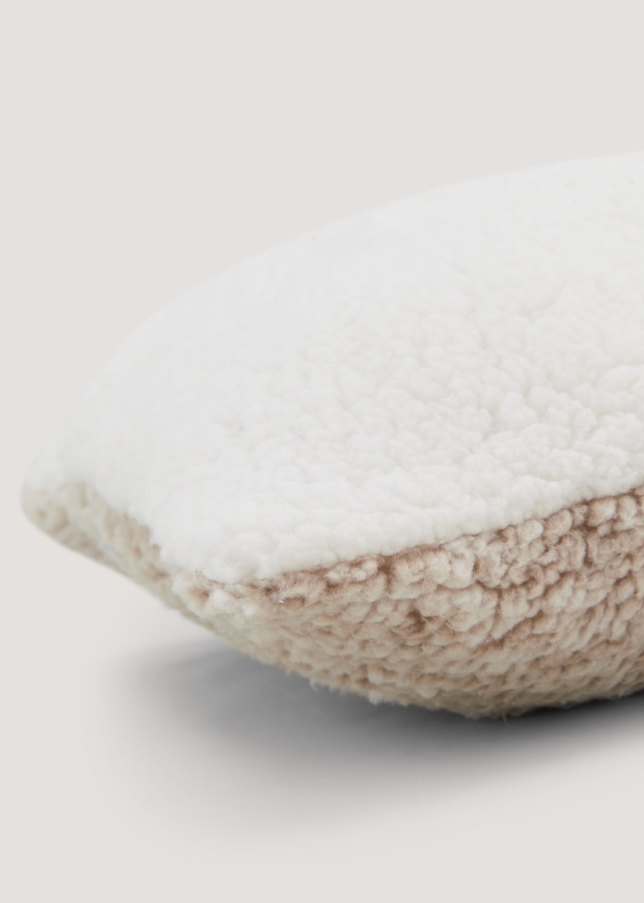 Beige Cosy Up Teddy Fleece Cushion (30cm x 38cm)