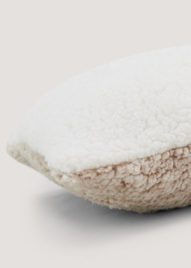 Beige Cosy Up Teddy Fleece Cushion (30cm x 38cm)