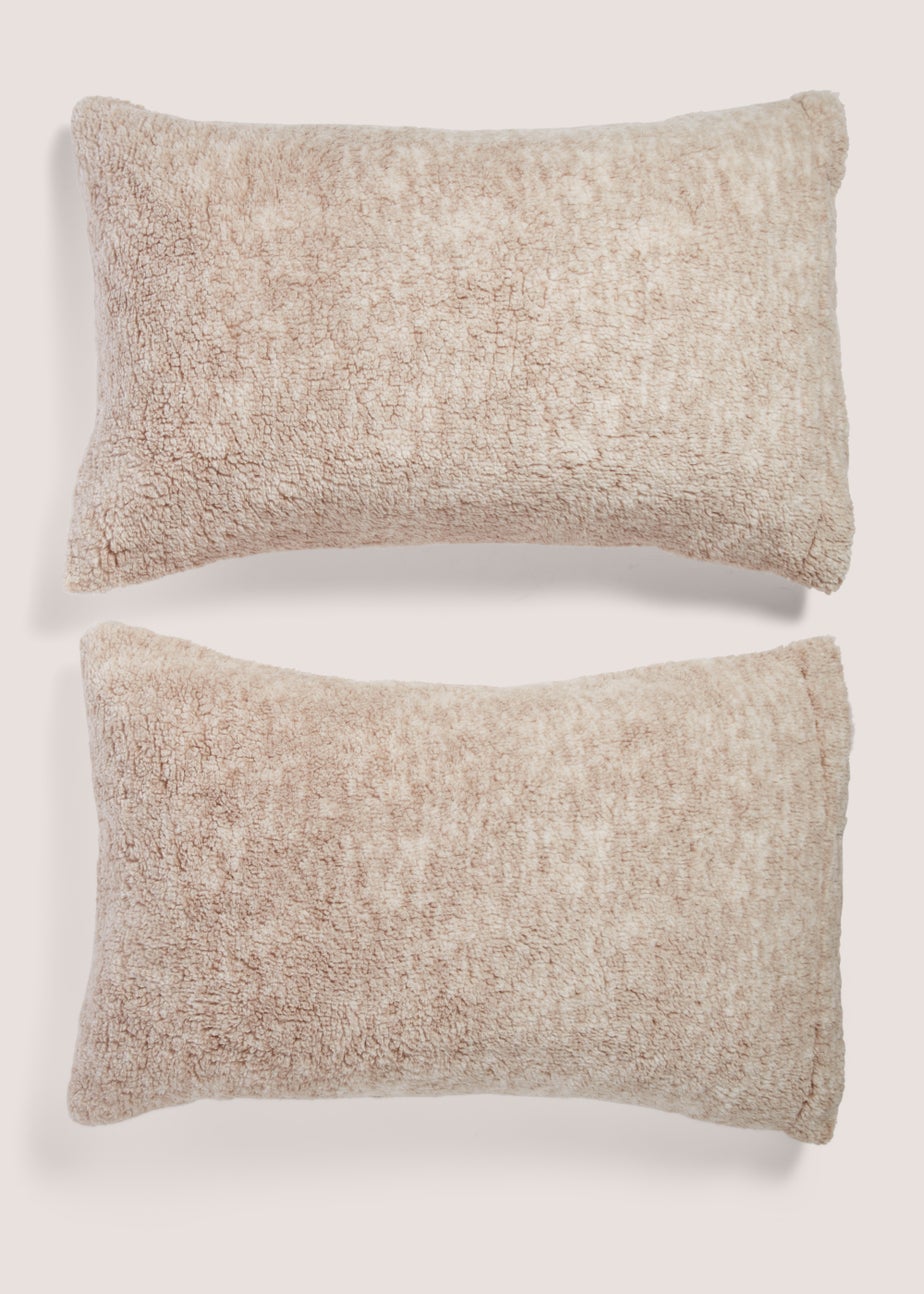 Beige Marl Teddy Pillowcase Pair