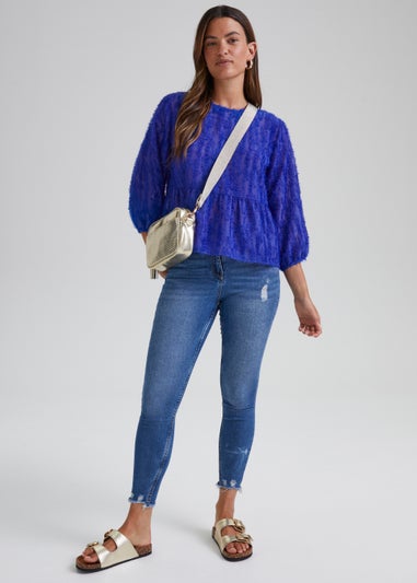 JDY King Blue 3/4 Sleeve Top