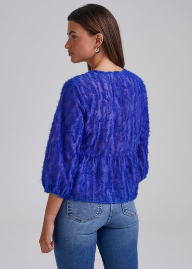 JDY King Blue 3/4 Sleeve Top