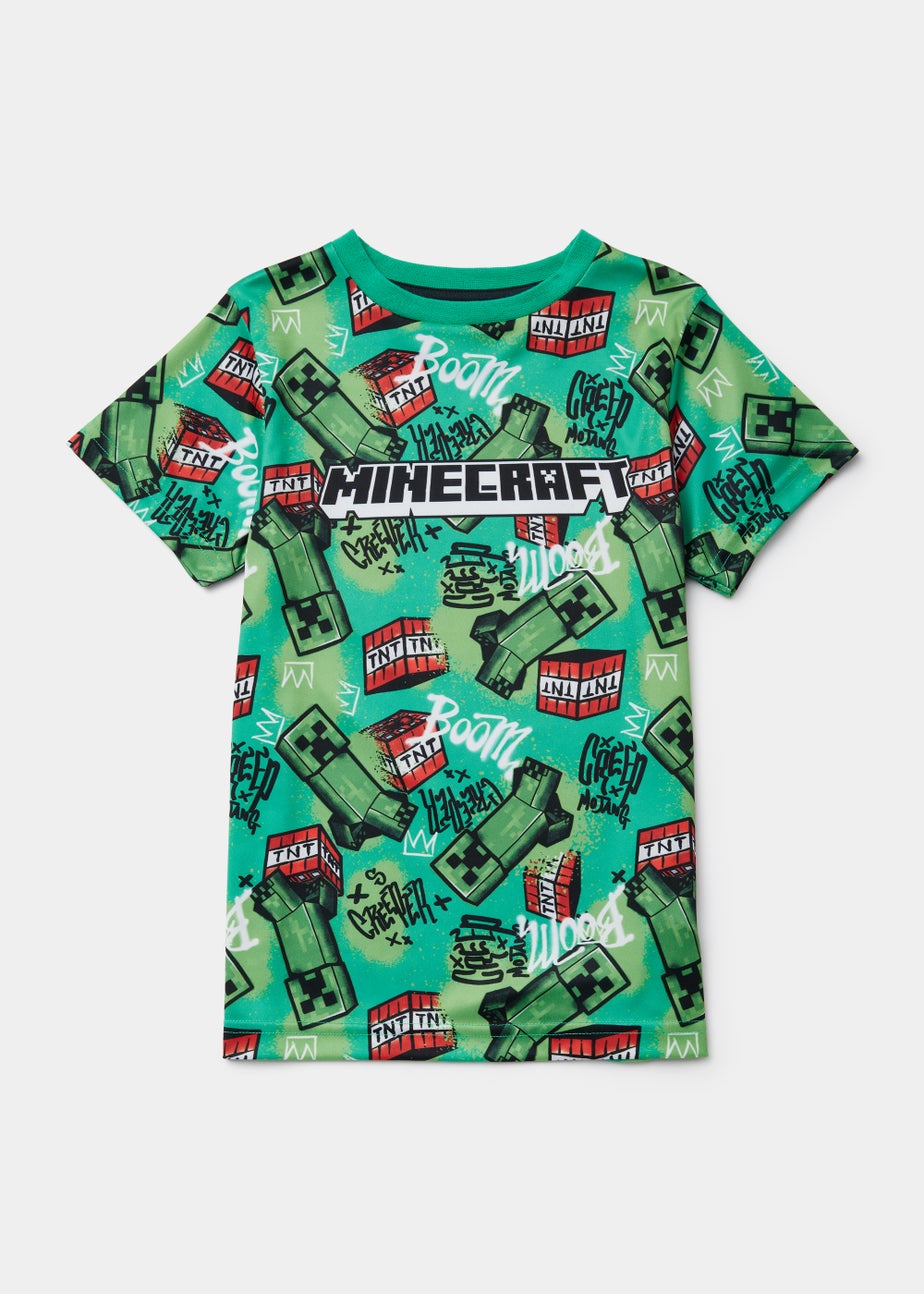 Kids Multicoloured Minecraft Print T-Shirt (5-12yrs)