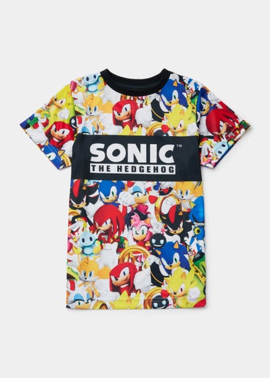 Kids Teal Sonic the Hedgehog T-Shirt (5-12yrs)