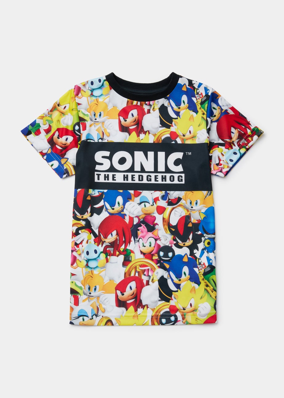 Kids Teal Sonic the Hedgehog T-Shirt (5-12yrs)
