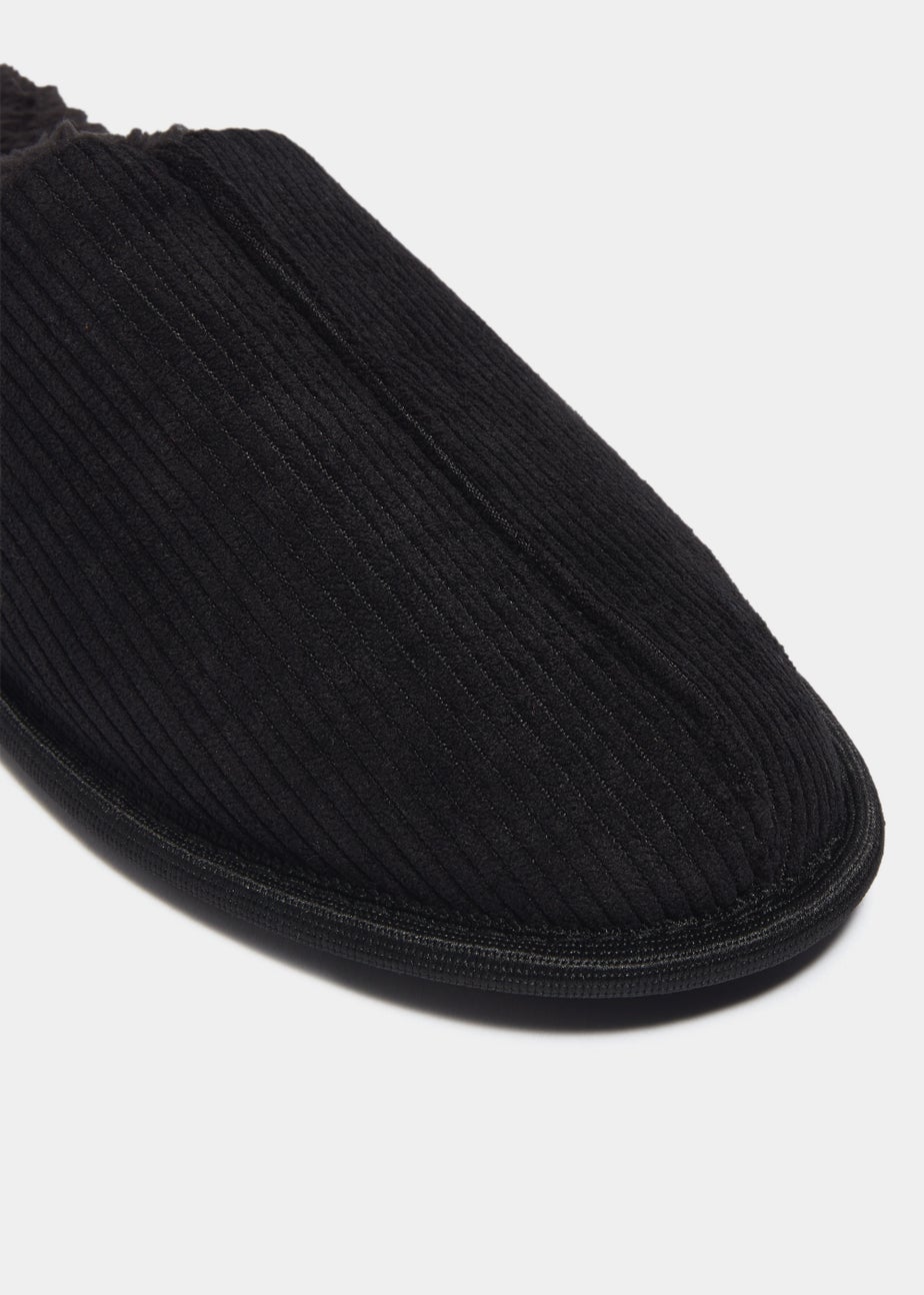 Black Cord Slippers