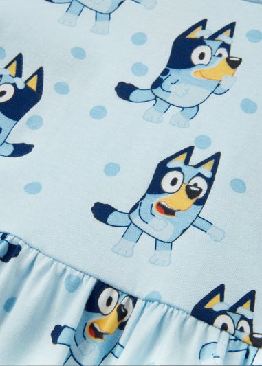 Kids Blue Bluey Print Dress (9mths-5yrs)