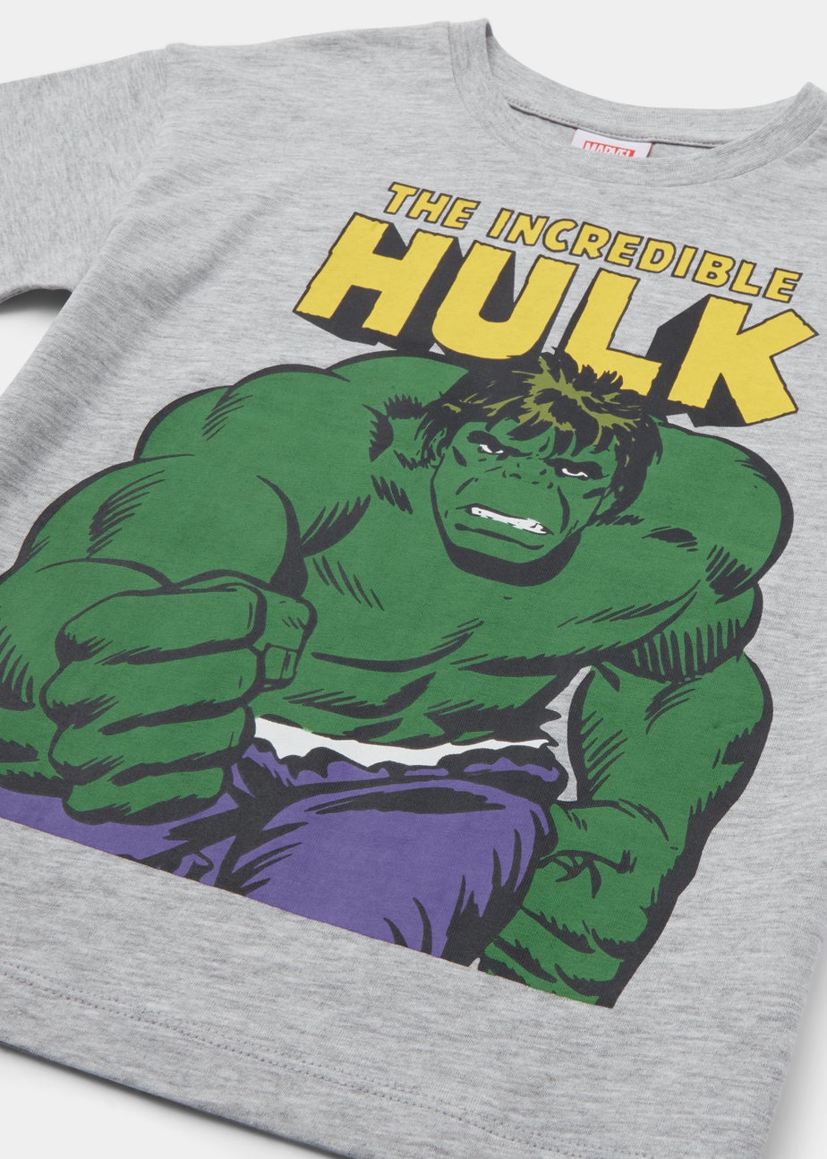 Kids Grey Marvel The Hulk T-Shirt (3-9yrs)