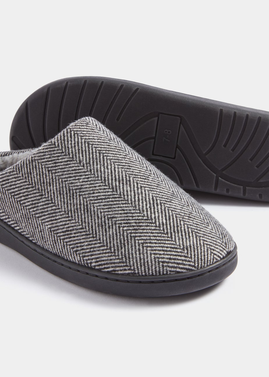 Grey Memory Foam Slippers
