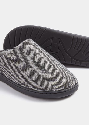 Grey Memory Foam Slippers