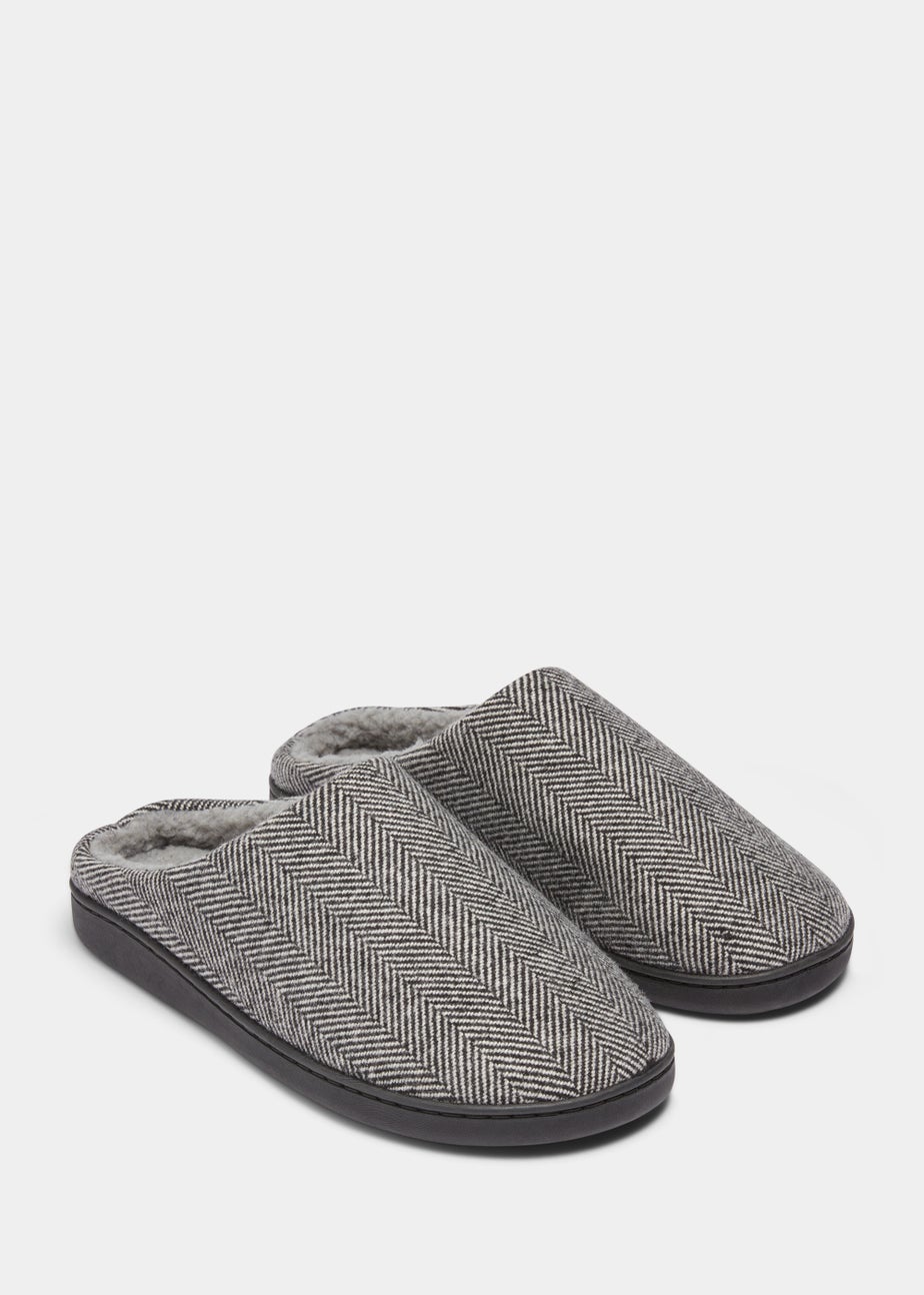 Grey Memory Foam Slippers