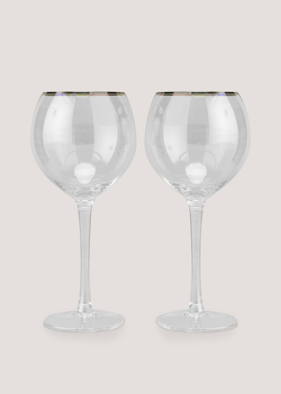 2 Pack Lustre Wine Glasses (19cm x 7.5cm)