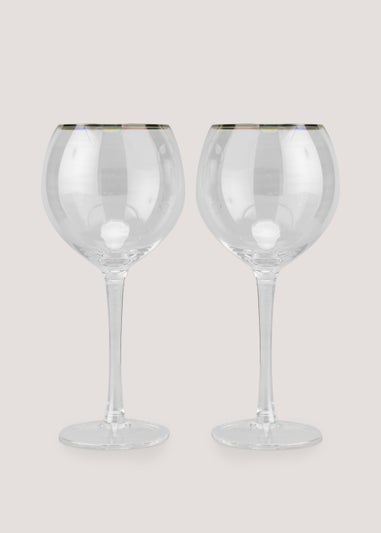 2 Pack Lustre Wine Glasses (19cm x 7.5cm)