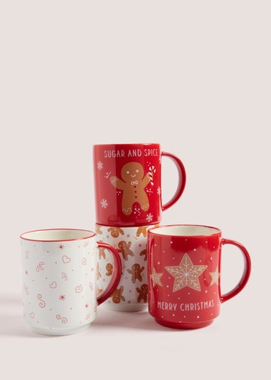 4 Pack Stackable Mugs (39.5cm x 15cm)