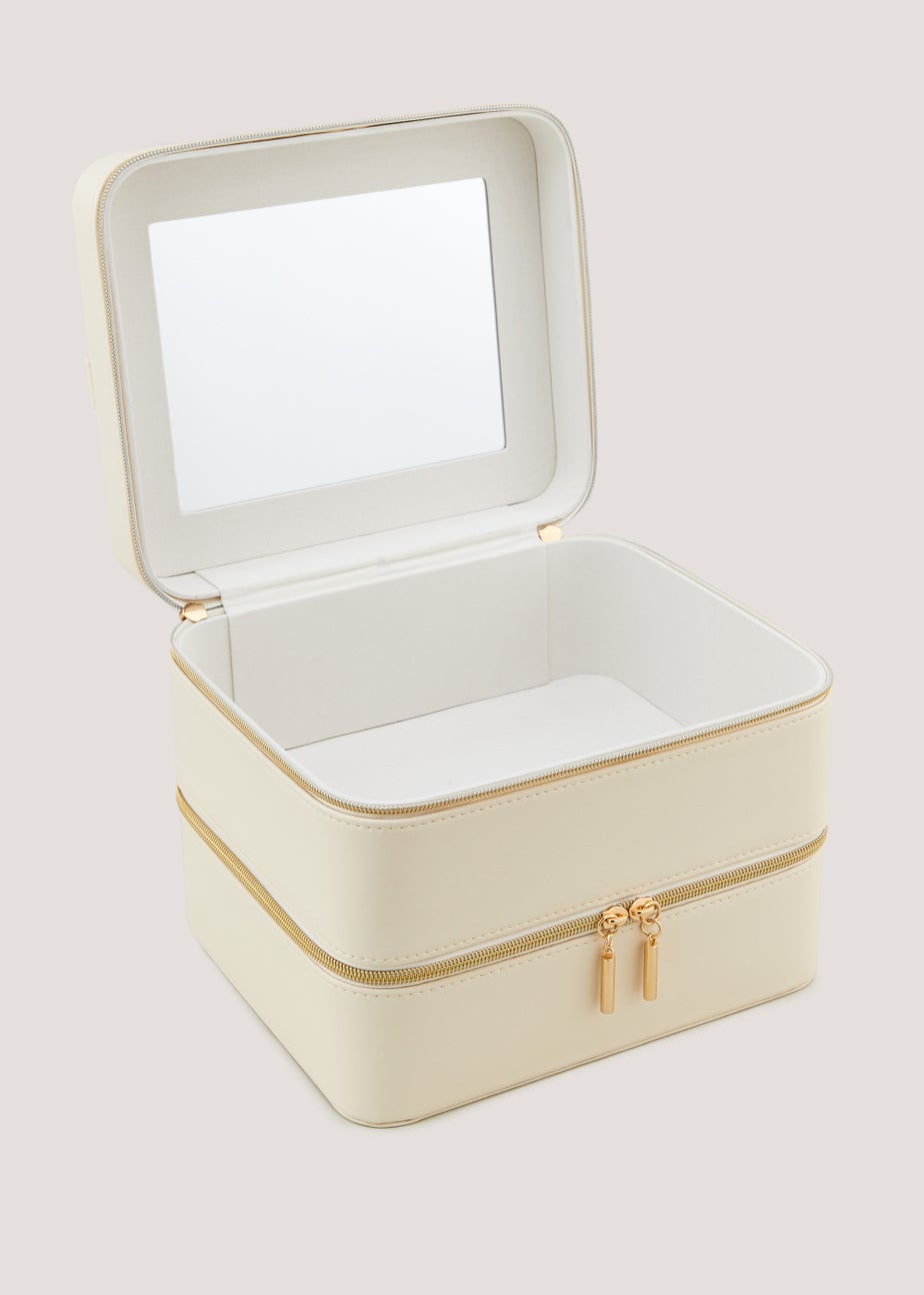 Cream Travel Beauty Case